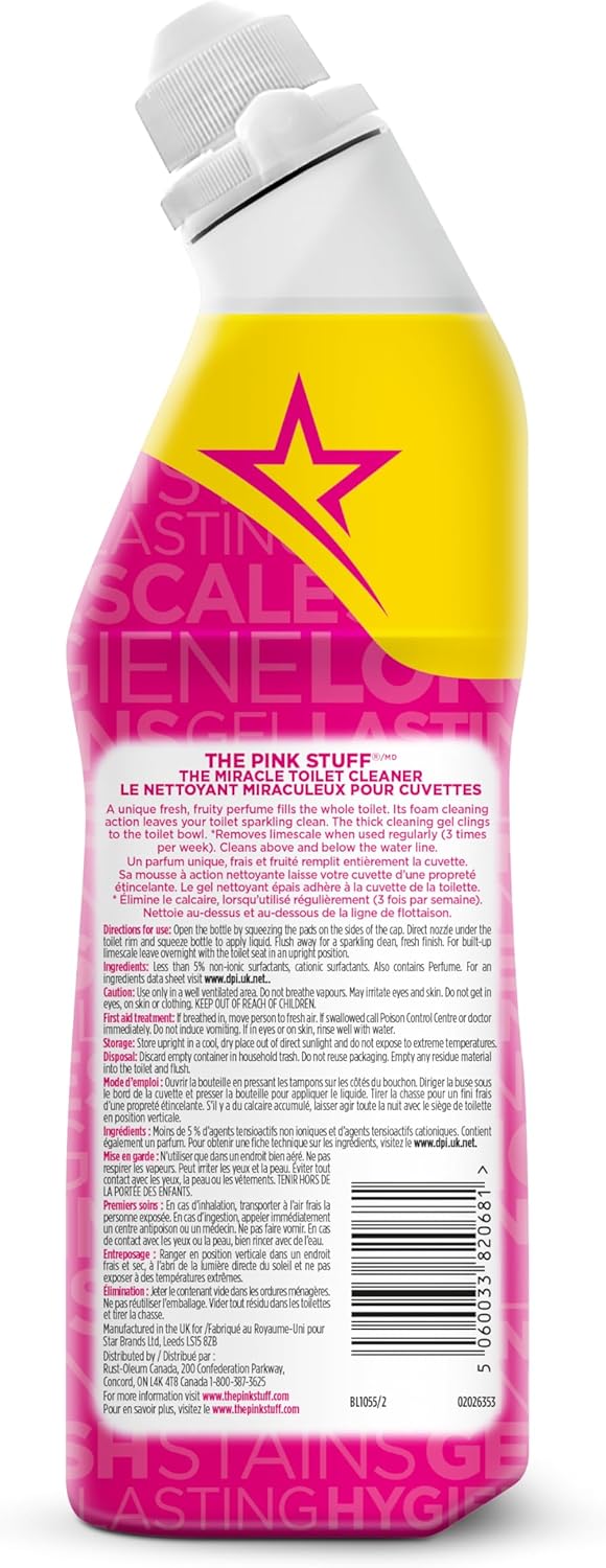 Gel para inodoro milagroso The Pink Stuff