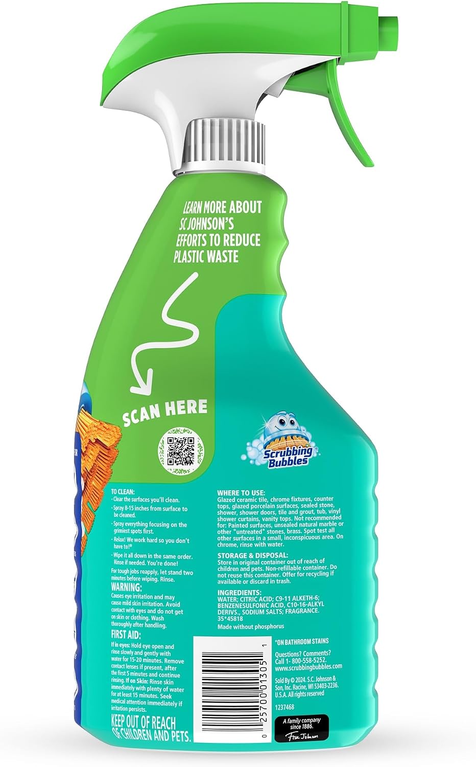 Limpiador multiusos de baño espumoso Scrubbing Bubbles