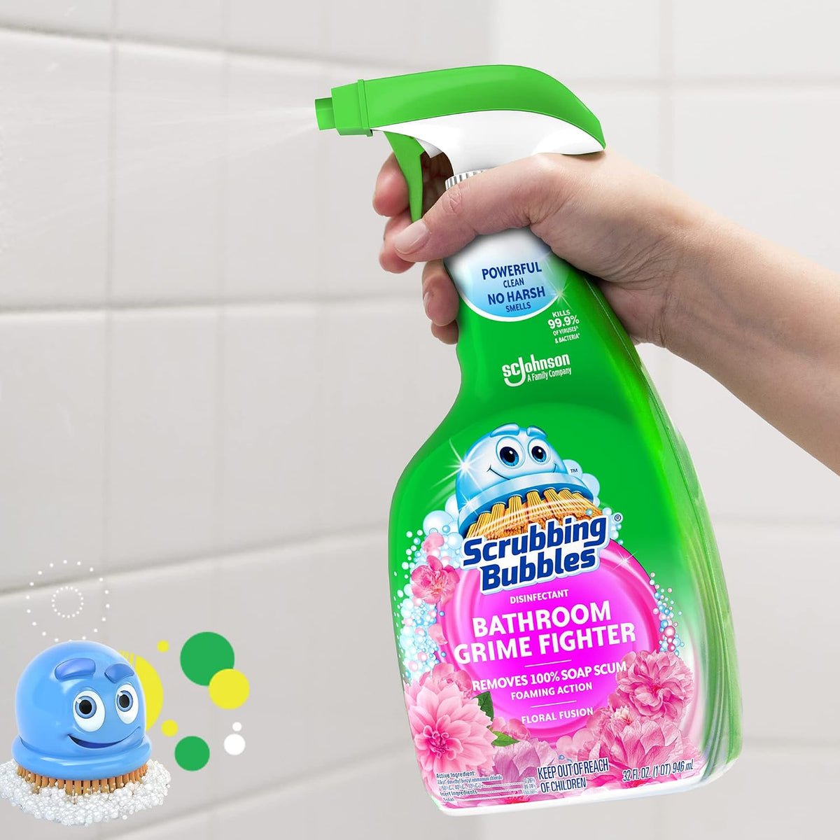 Limpiador desinfectante para baño y ducha Scrubbing Bubbles