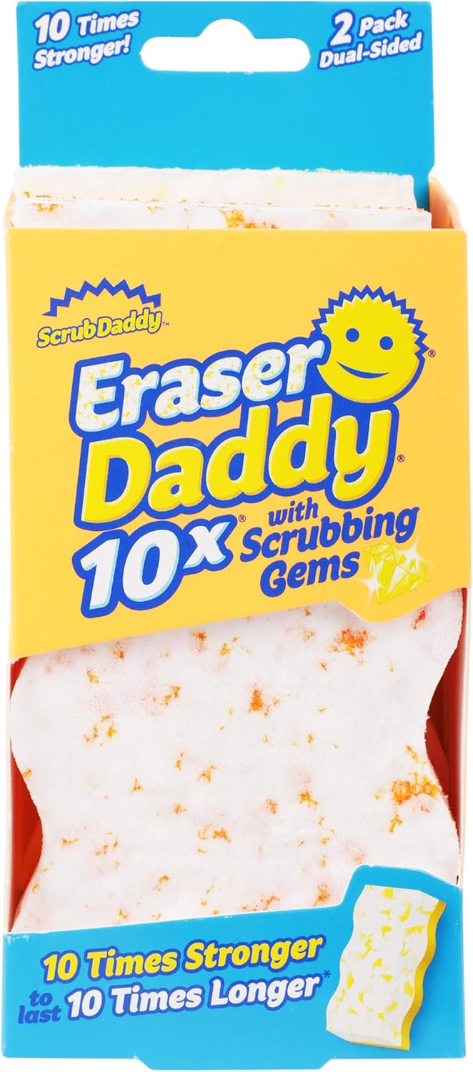 Borrador Mágico 10X con Perlas Limpiadoras (2PCS Fibra + Borrador) Scrub Daddy