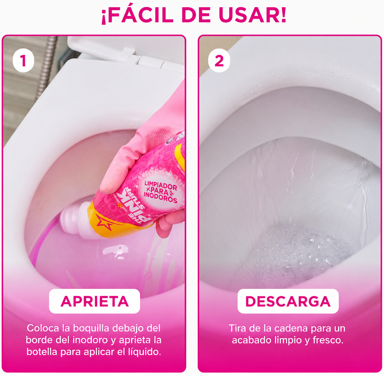 Gel para inodoro milagroso The Pink Stuff