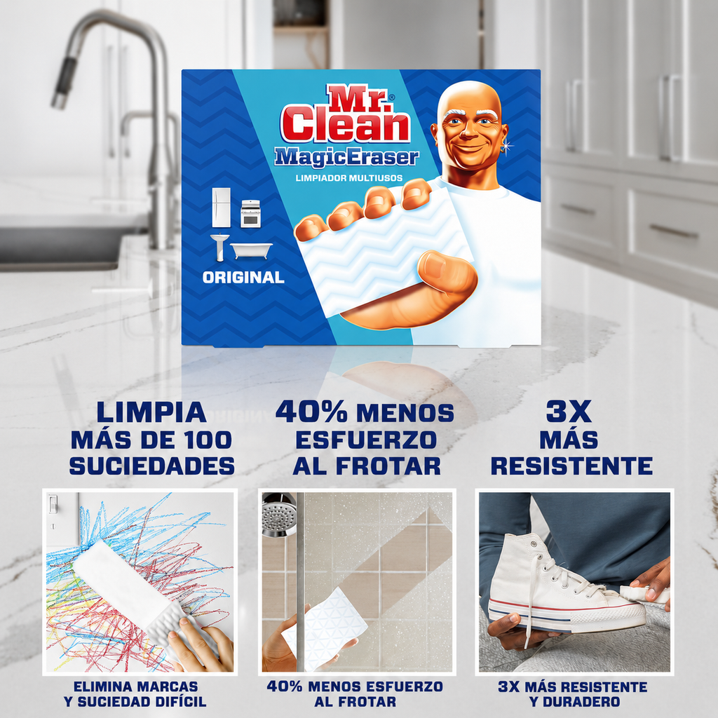 Almohadillas de Limpieza con Durafoam (2 pcs) Mr. Clean