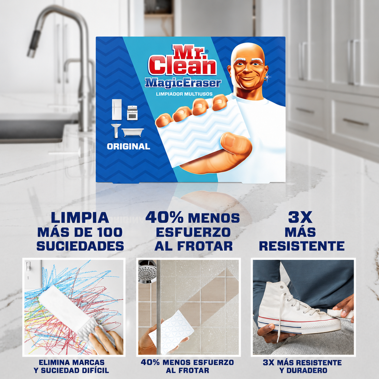 Almohadillas de Limpieza con Durafoam (2 pcs) Mr. Clean
