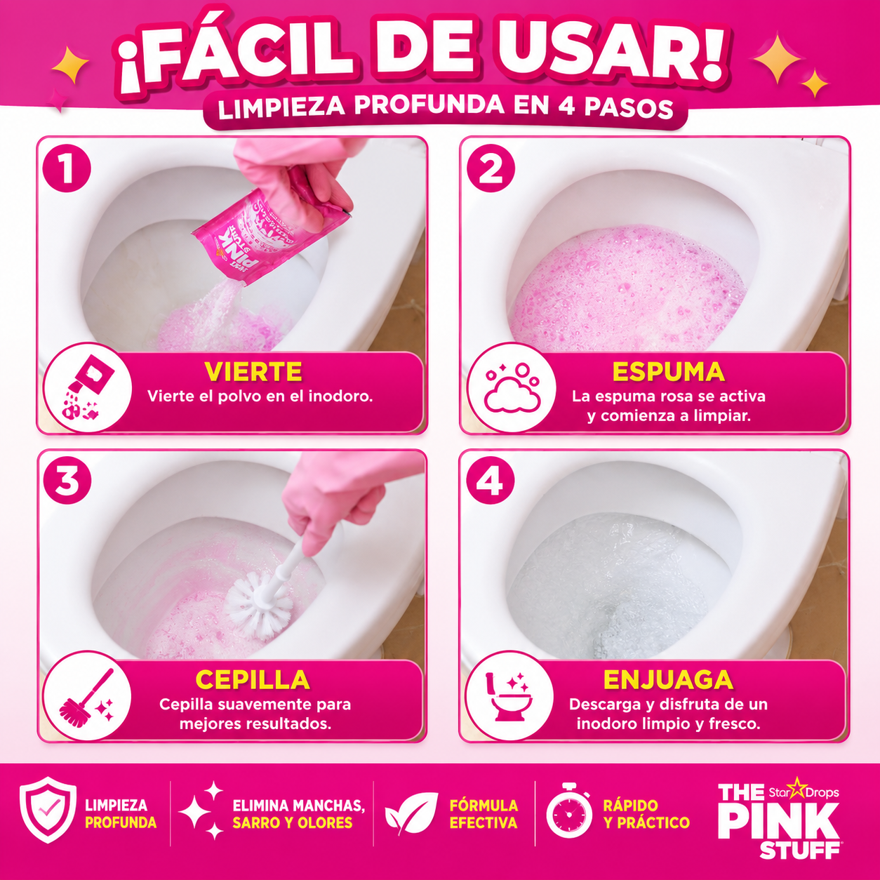 Espuma Mágica para Inodoro The Pink Stuff (2 pcs)