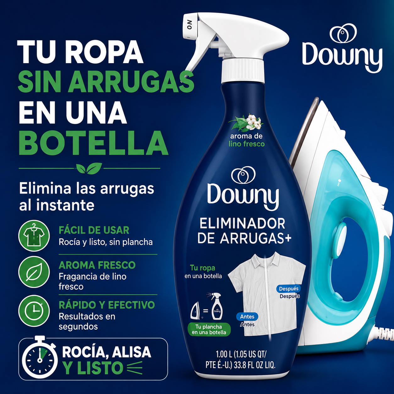 Downy Eliminador de Arrugas 500ml