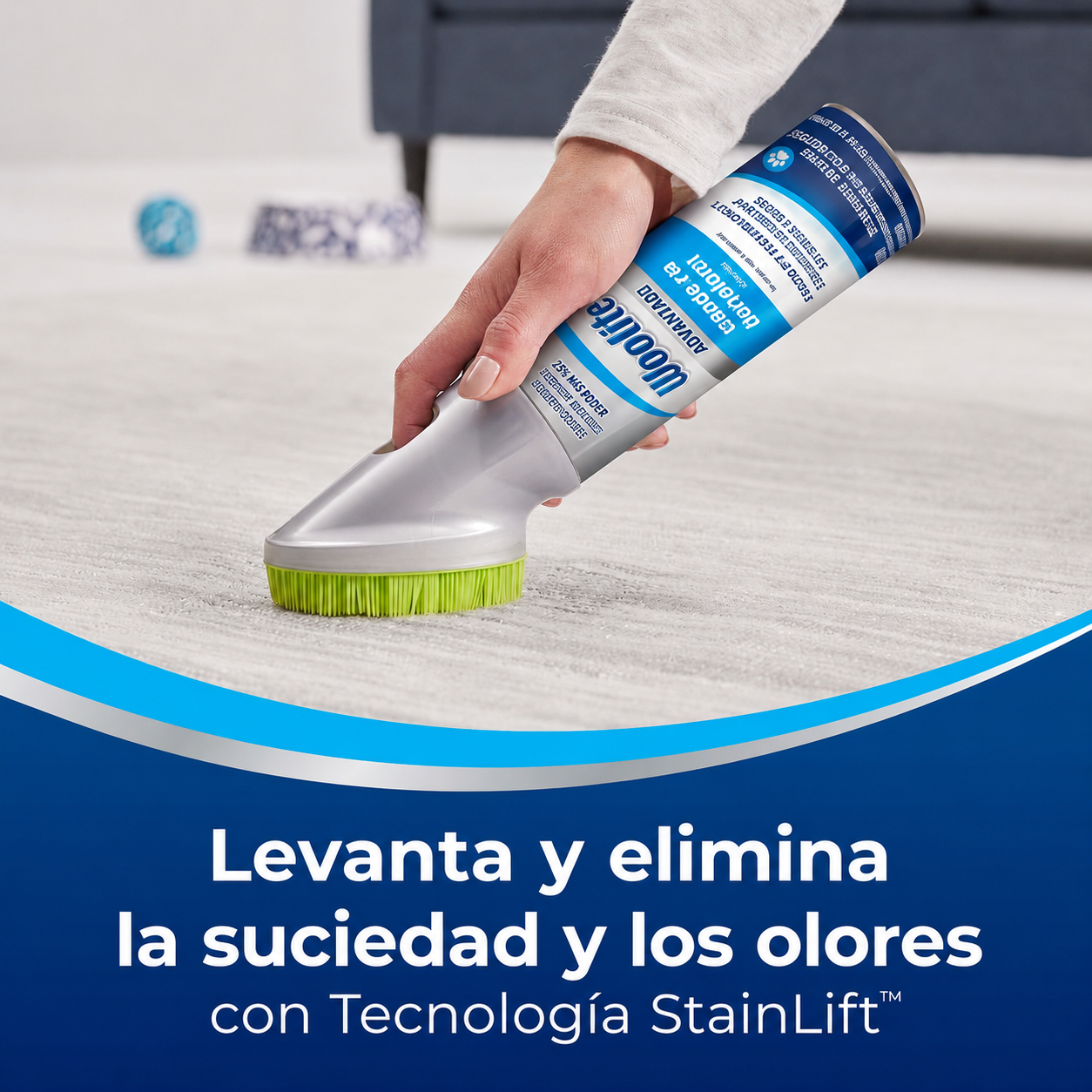 Limpiador de espuma para Sillones, alfombras o  tapicería Woolite