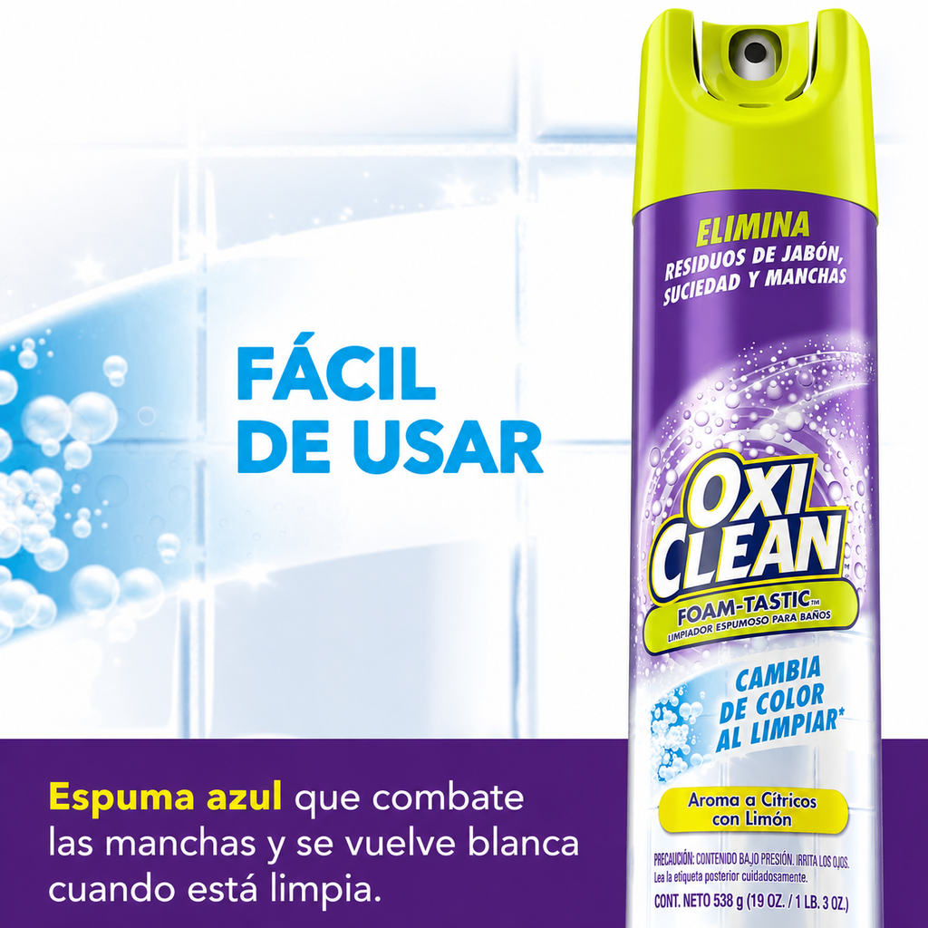 Espuma limpiadora multiusos Oxi Clean 538g