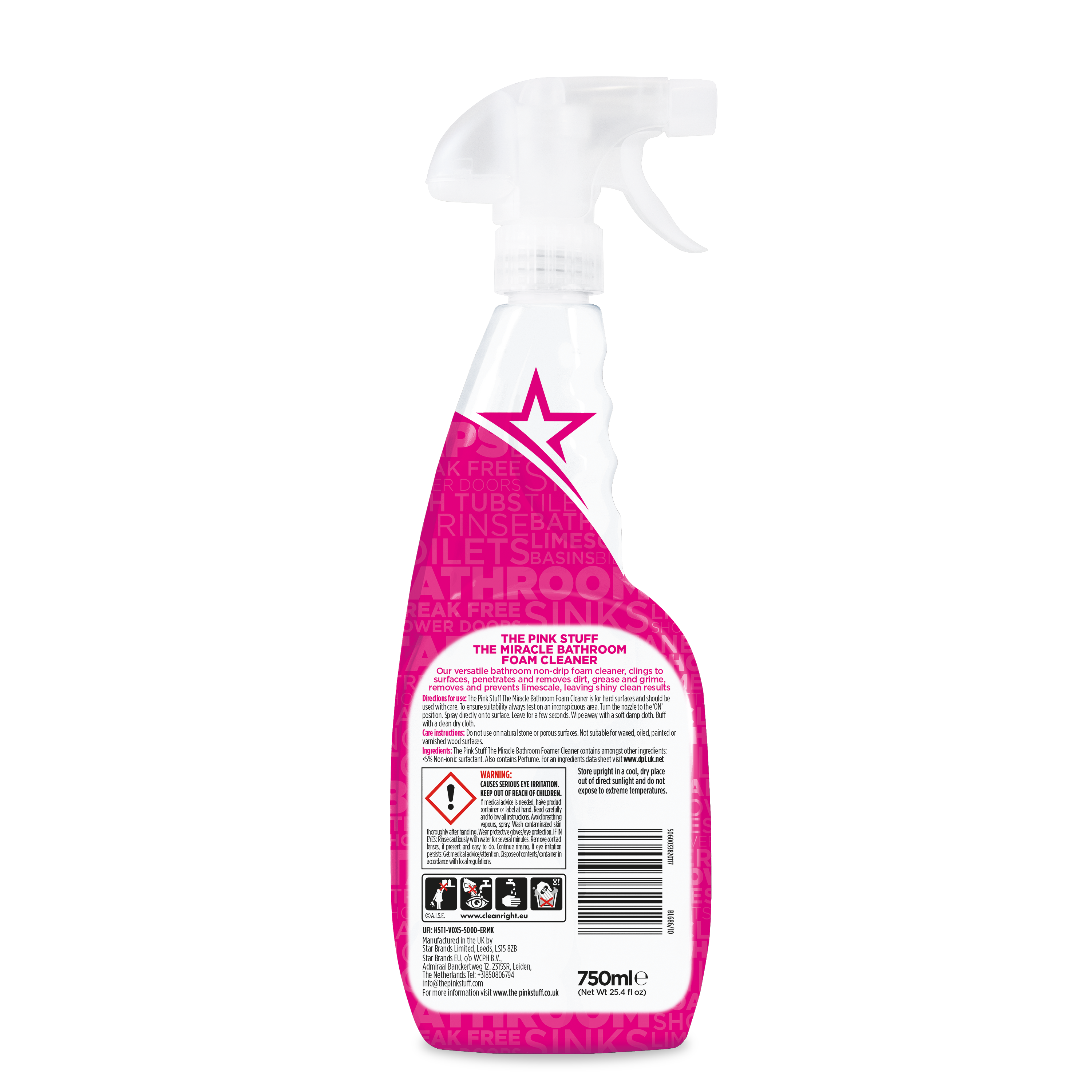 La Espuma Limpiadora Milagrosa para Baño The Pink Stuff