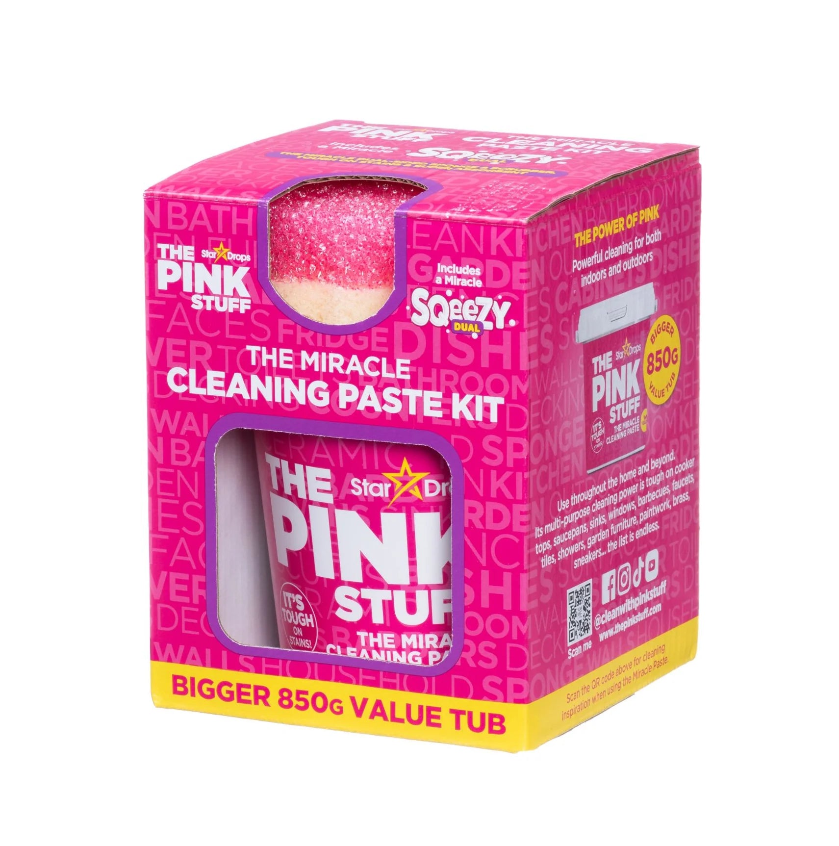 Kit Pasta de Limpieza + esponja Pink Stuff  850g